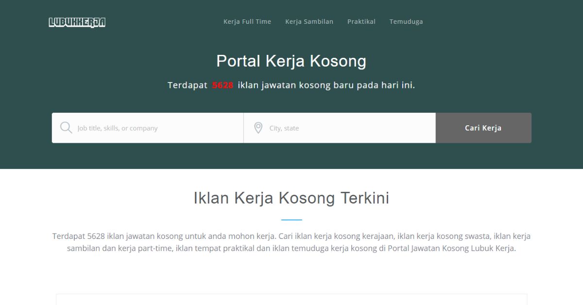 website lubukkerja